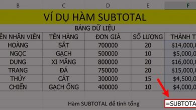 Cách sử dụng hàm Subtotal trong Excel có ví dụ chi tiết – Thegioididong.com